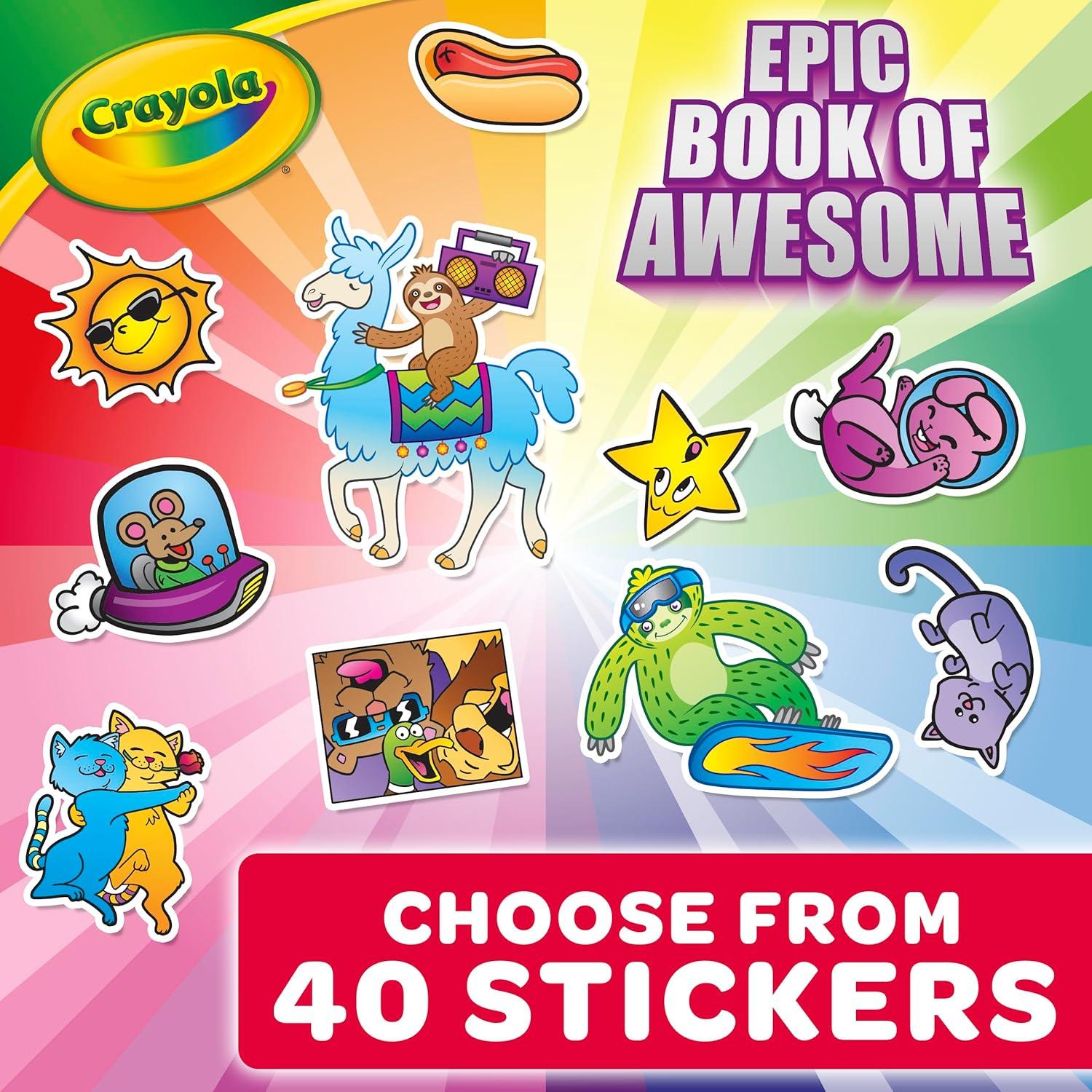 Libro de Colorear Crayola 288 Páginas Animales y Stickers