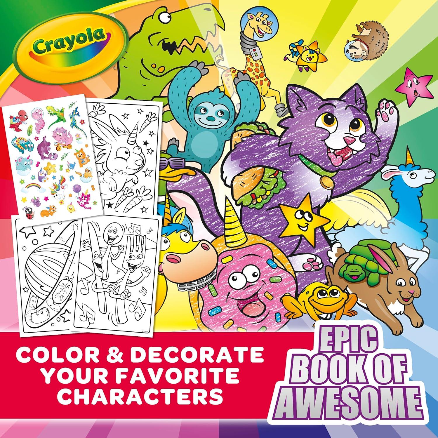 Libro de Colorear Crayola 288 Páginas Animales y Stickers