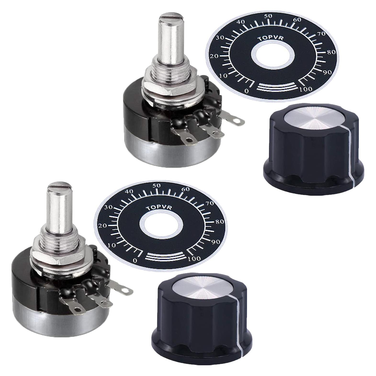 Potenciómetro Rotativo 10K Ohm CenryKay RV24YN20S + Perillas A03