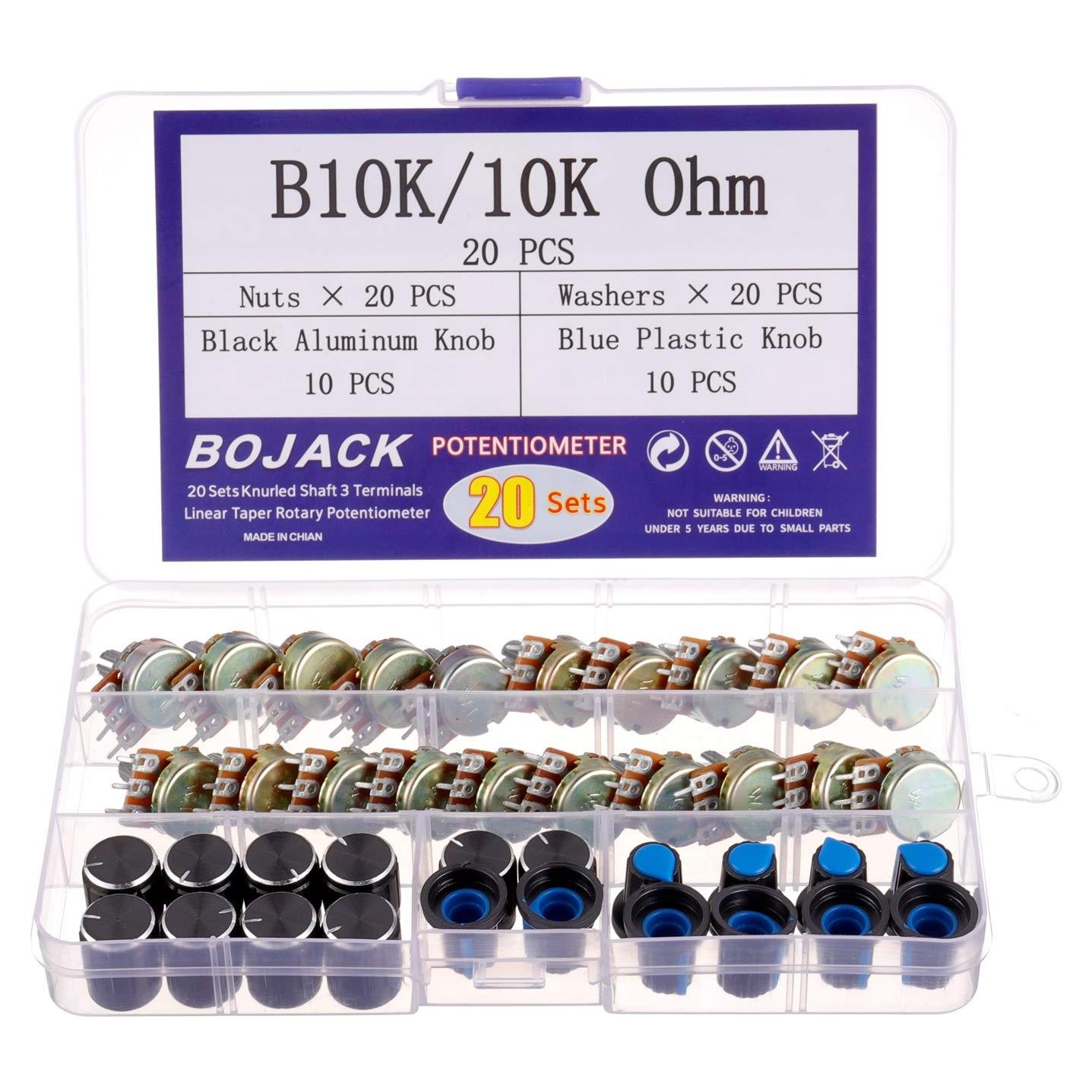 Potenciómetro BOJACK B10K 10K Ohm 20 Juegos Rotativo Lineal