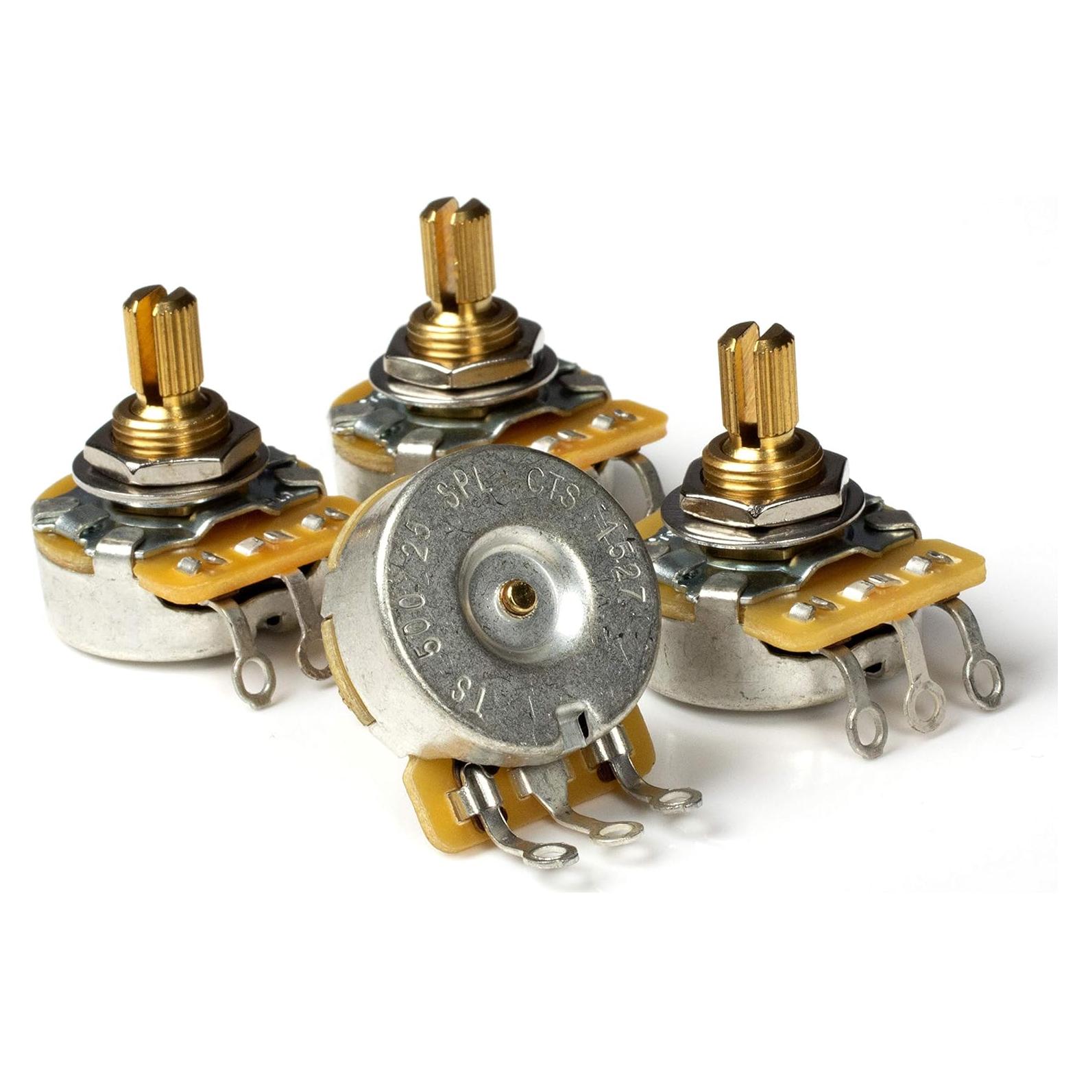 Potenciómetros CTS 500k Audio Eje Dividido Paquete de 4