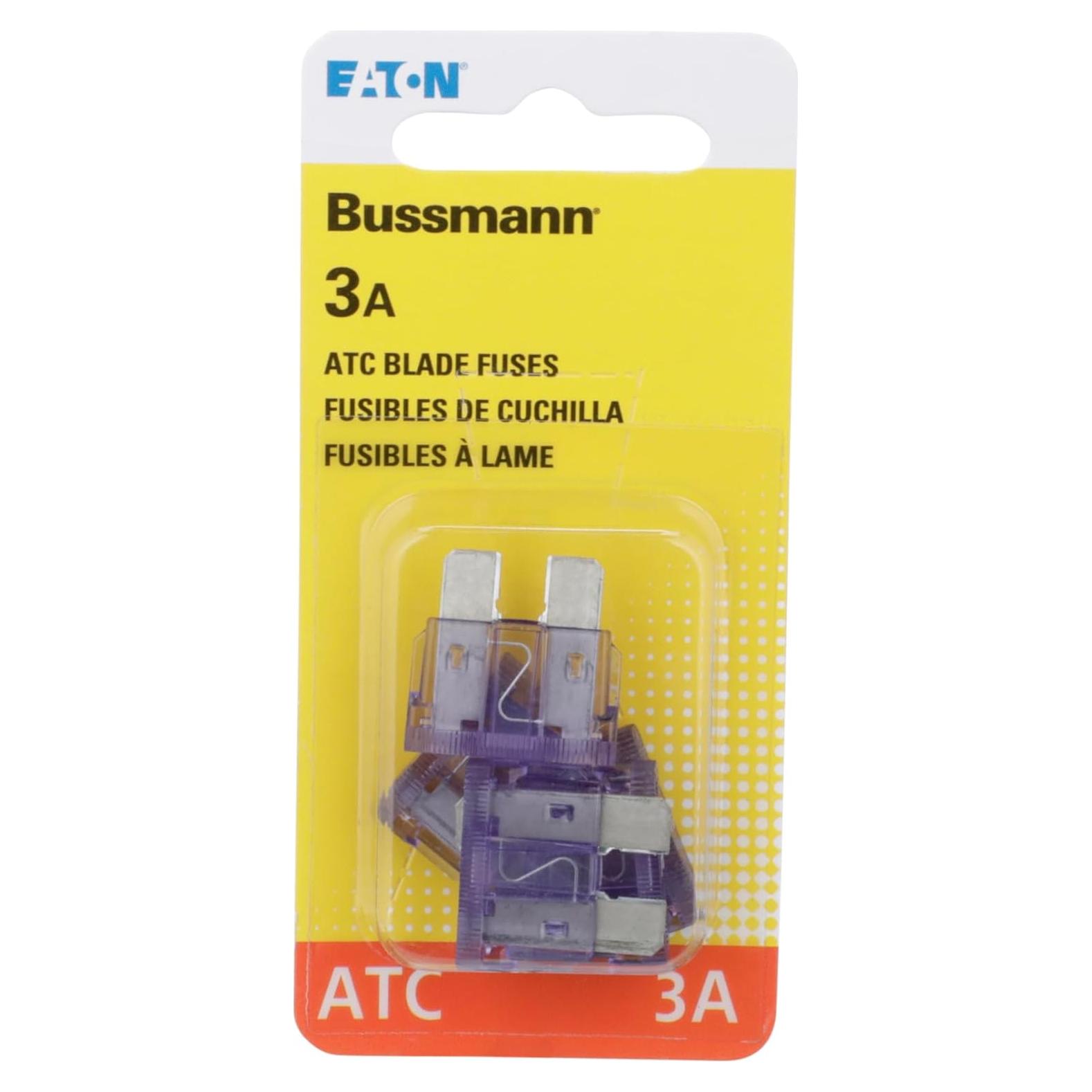 Fusible de cuchilla ATC-3 Bussmann 3A paquete de 5 unidades