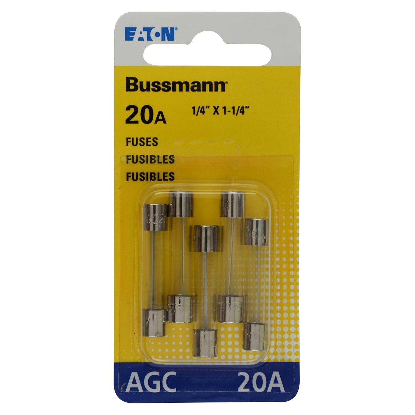 Fusible de vidrio Bussmann BP/AGC-20 20A Rápido Amarillo