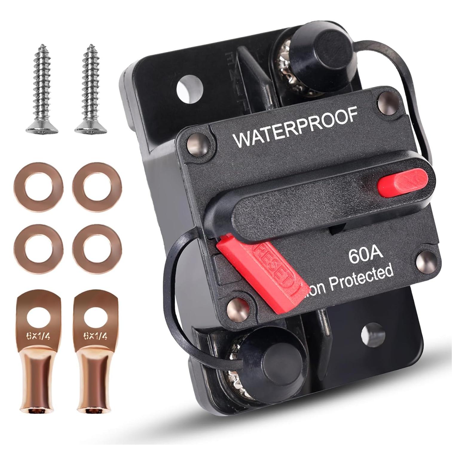 Interruptor de Circuito 60A Erayco Impermeable 12V-48V CC