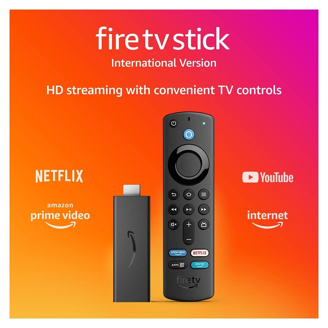 Fire TV Stick (International Version), HD streaming device, Alexa Voice Remote