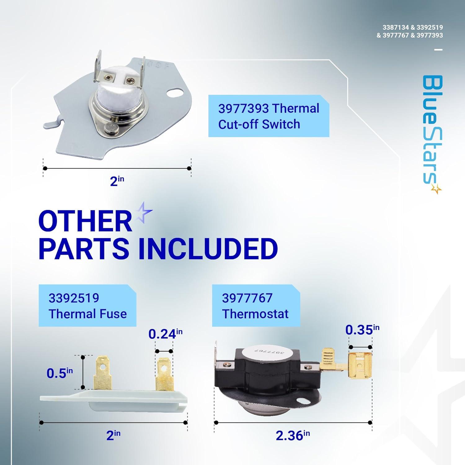 Kit de Termostato y Fusible de Secadora BlueStars 3387134