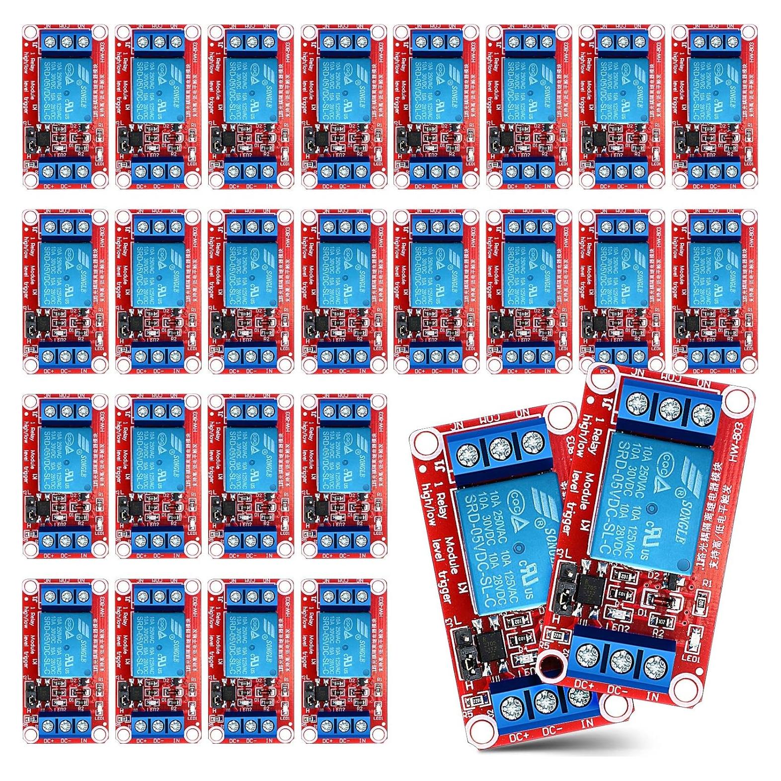 Módulo de Relé 5V Kigeli 24 Pcs Interruptor Un Canal