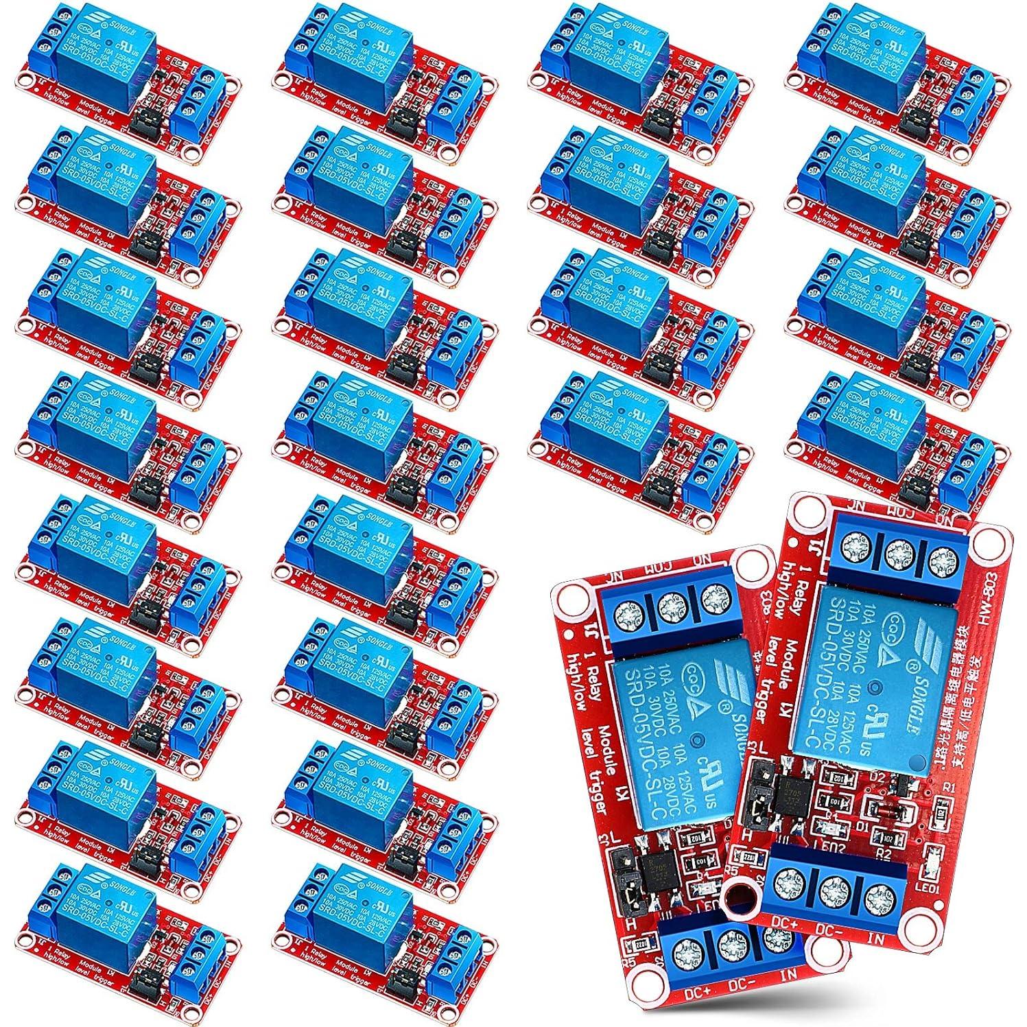 Módulo de Relé 5V Kigeli 24 Pcs Interruptor Un Canal