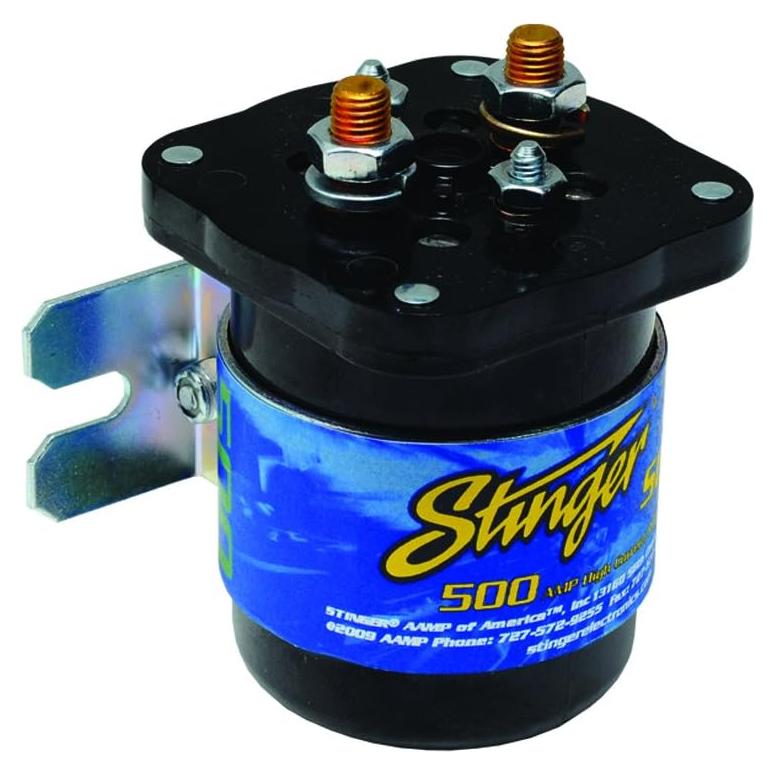 Relé Aislador Stinger SGP35 500A Negro Resistente al Agua