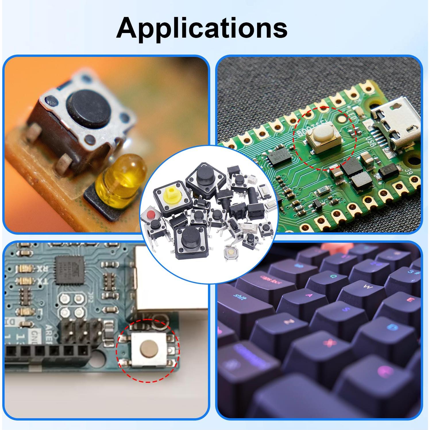 Kit de 260 Micro Interruptores Táctiles TWTADE - 26 Valores