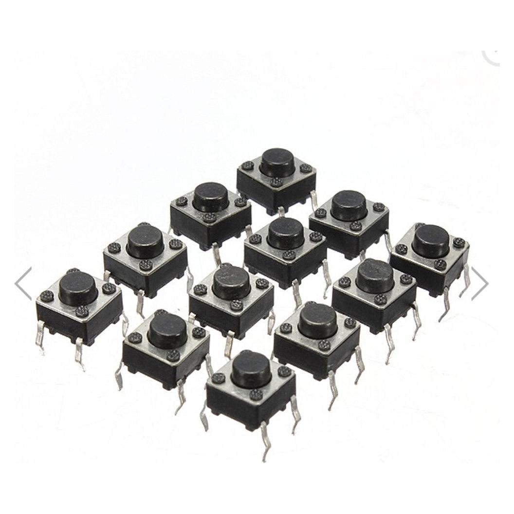 Interruptor Táctil Momentáneo DAOKI 100Pcs 6x6x5mm SPST