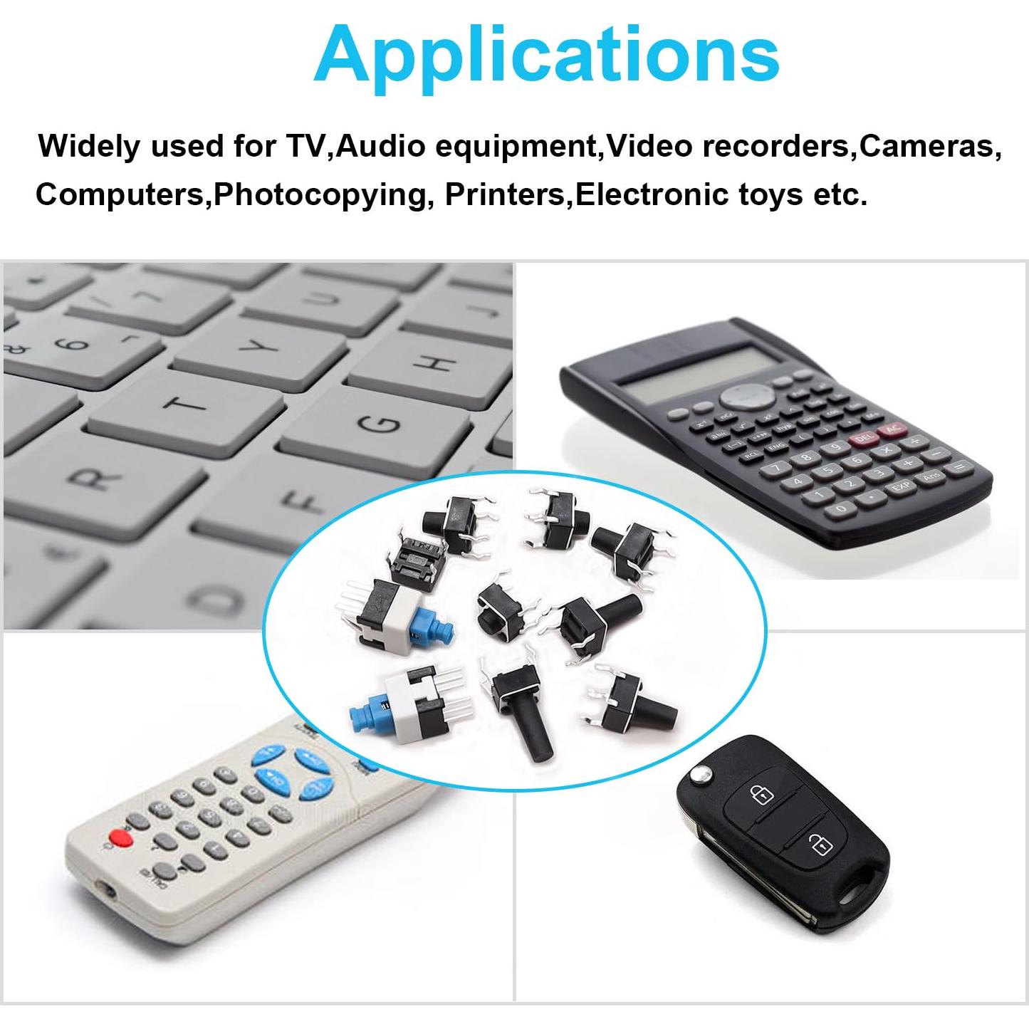 Kit de Interruptores Táctiles Momentáneos 202Pcs TWTADE