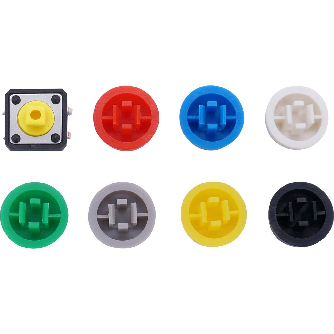 Interruptor Táctil Momentáneo TWTADE 70pcs Multicolor 12x12mm