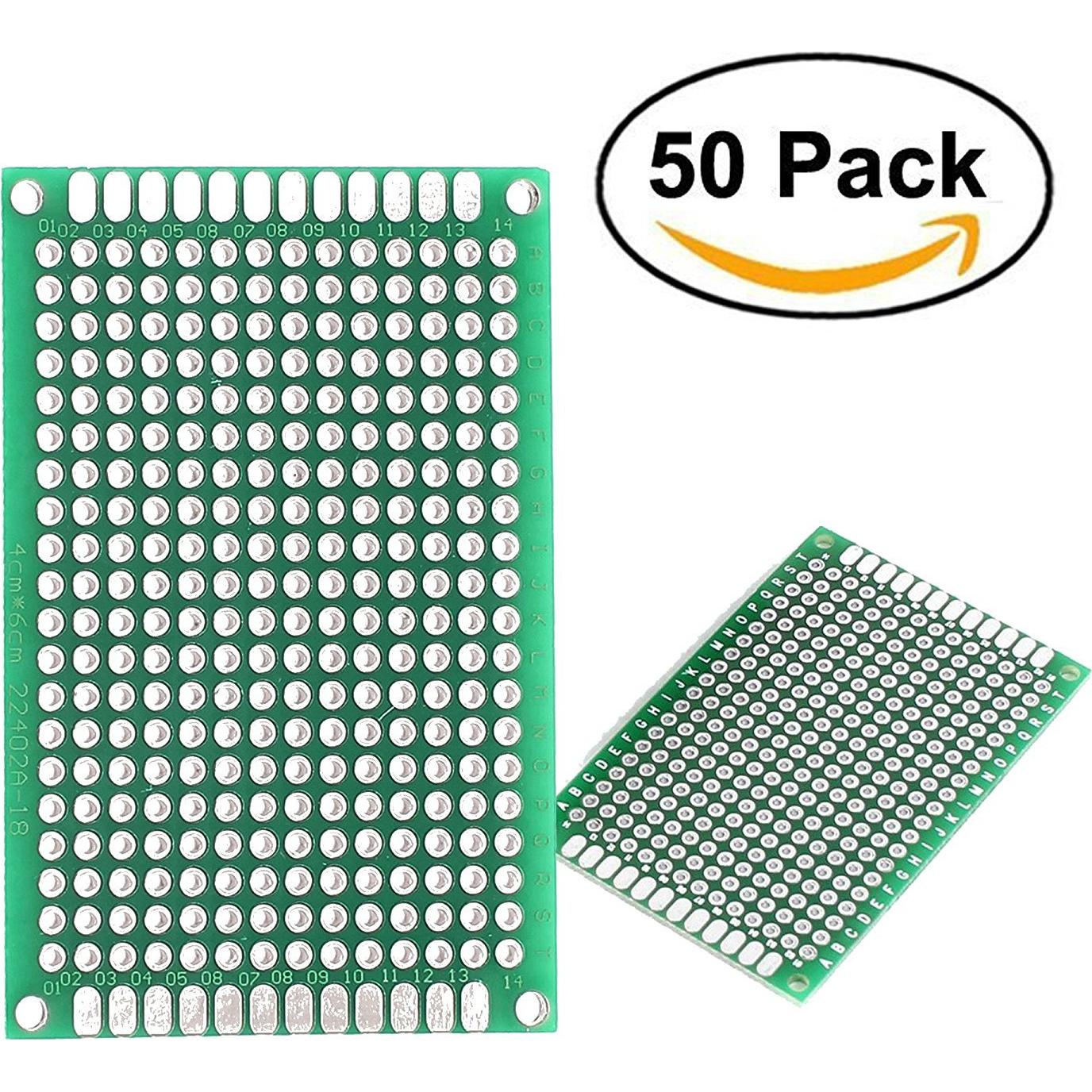 Placa de Circuito Impreso Doble Cara Lantee 50 Pcs 4x6cm