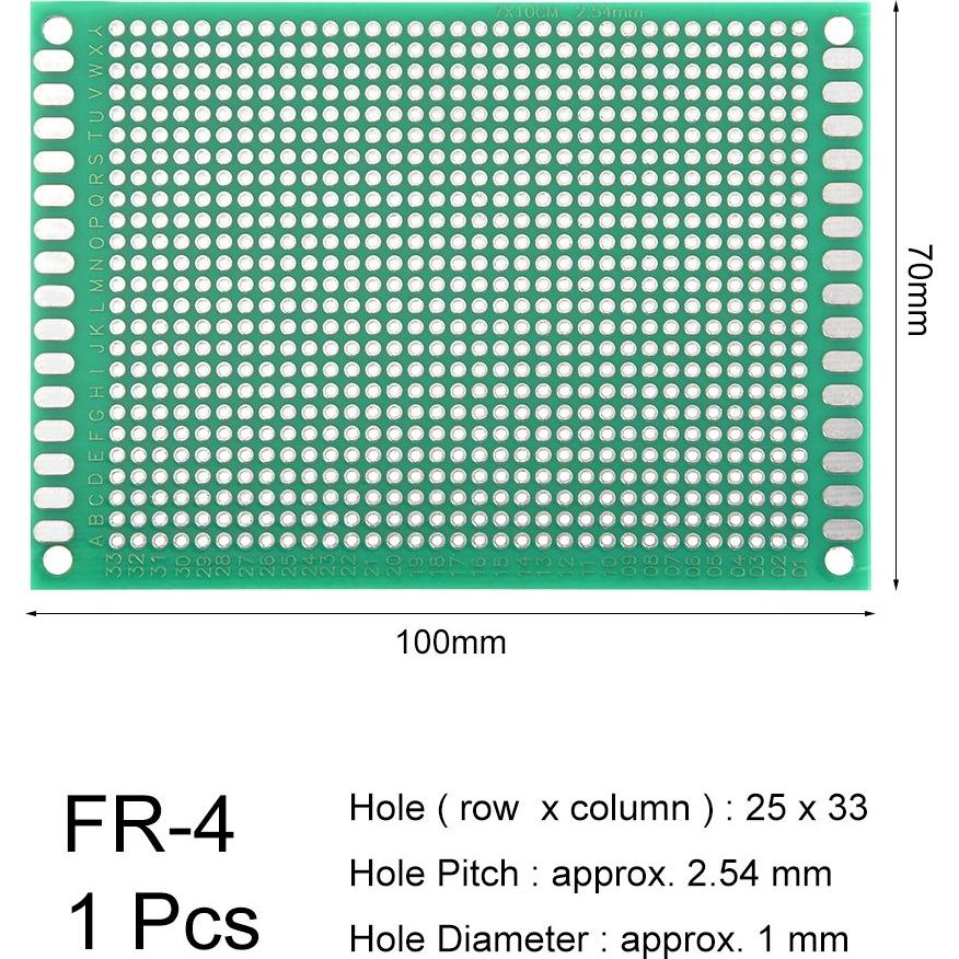 Placa PCB Doble Cara 7x10cm uxcell para Proyectos Electrónicos