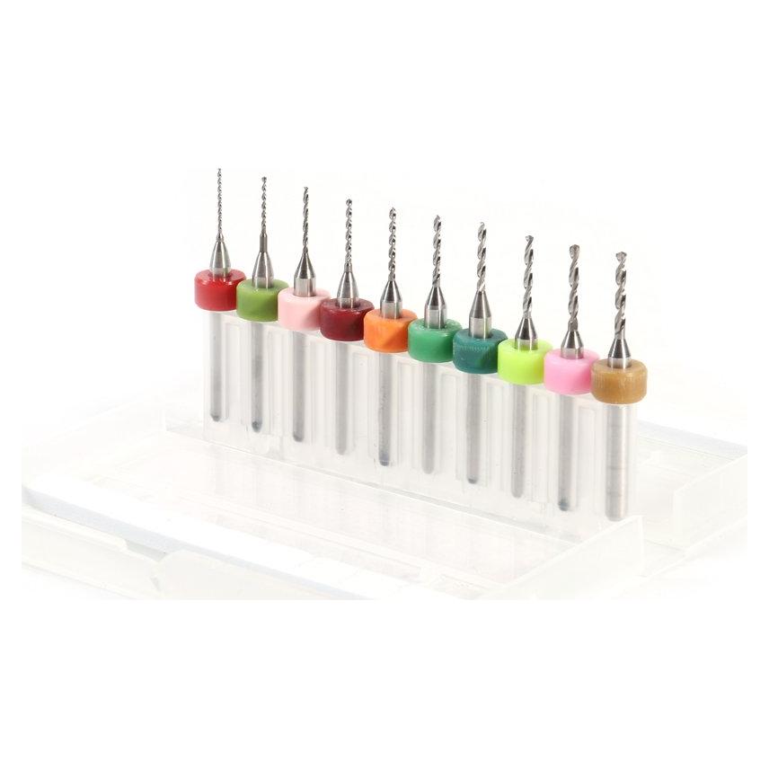 Juego de 10 Brocas Micro para PCB Hilitand 0.6-1.5mm