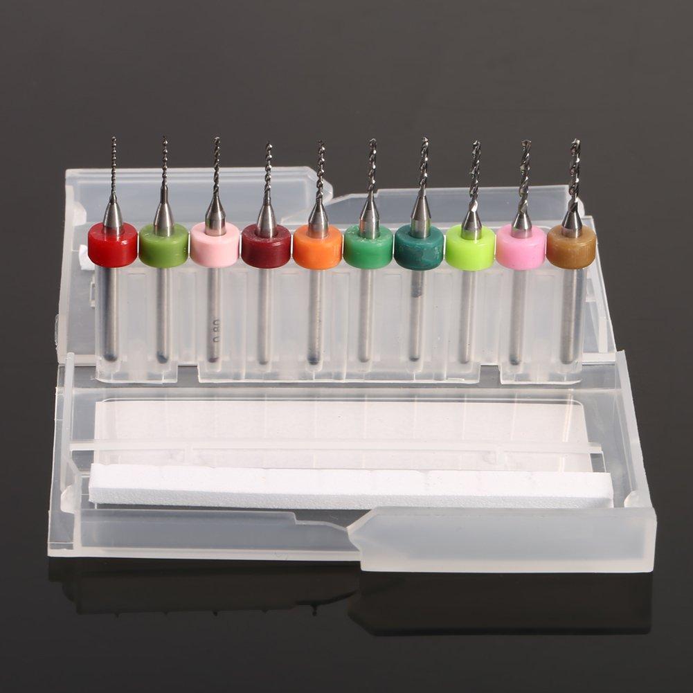 Juego de 10 Brocas Micro para PCB Hilitand 0.6-1.5mm