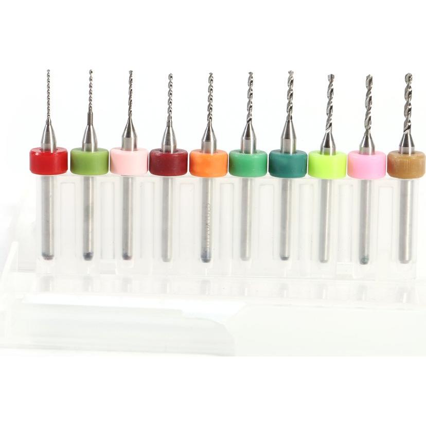 Juego de 10 Brocas Micro para PCB Hilitand 0.6-1.5mm