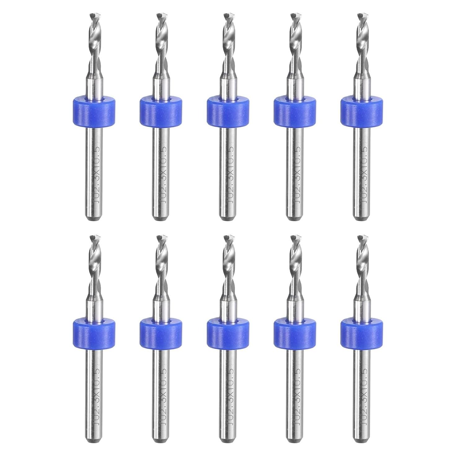 Brocas de PCB 2.3mm uxcell Carburo Tungsteno 10 Pcs