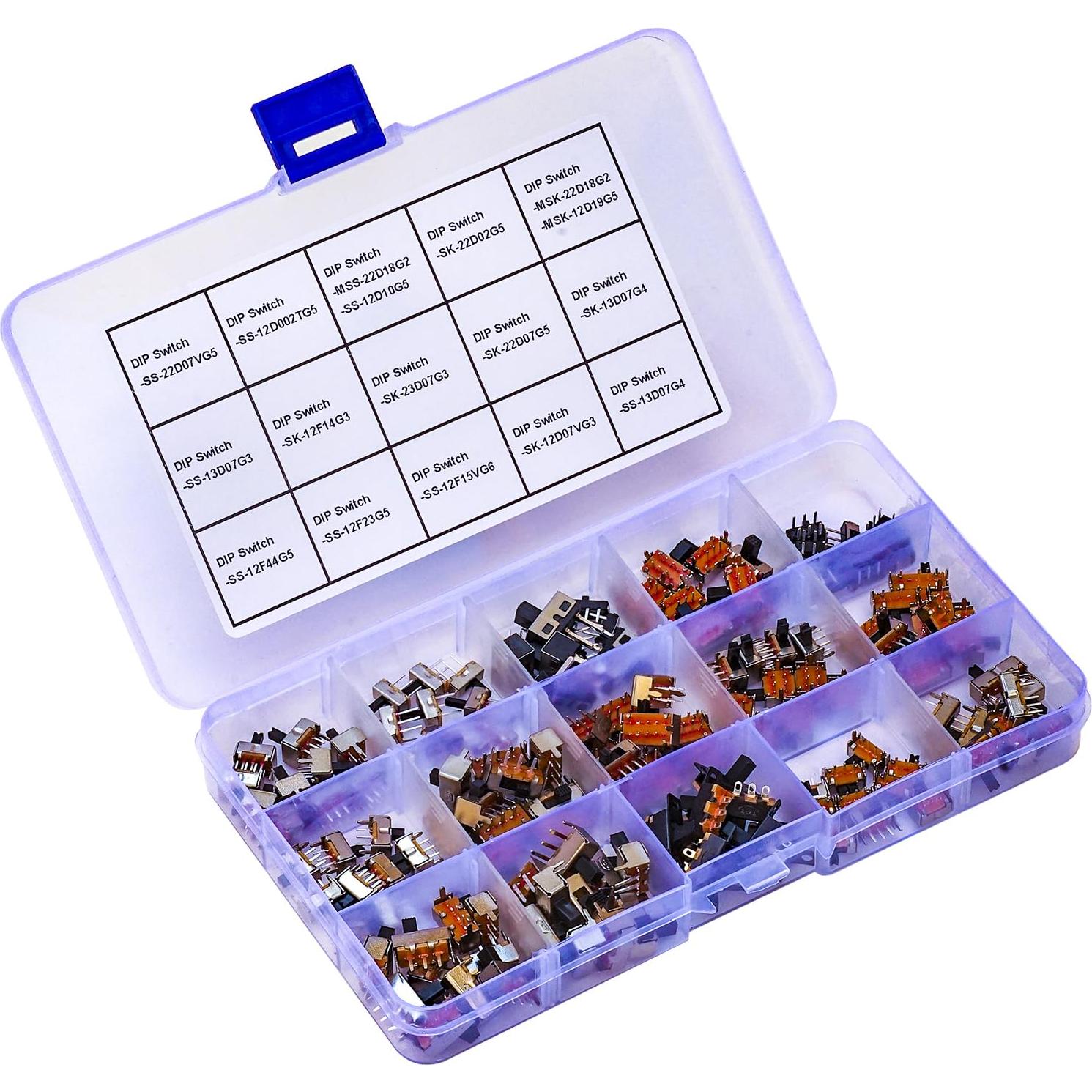 Kit de Interruptores Deslizantes Mini Micro JTSINERU 17 Tipos