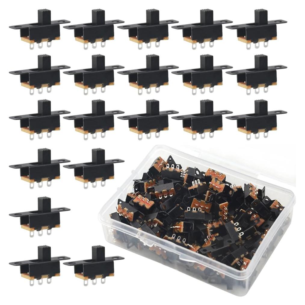 Interruptor Deslizante 3 Pin WMYCONGCONG 100 Pcs 0.5A 50V