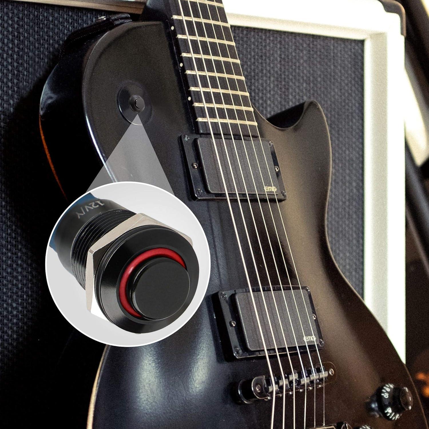 Interruptor Pulsador 12mm APIELE con Bloqueo y LED Rojo - 2 Pcs