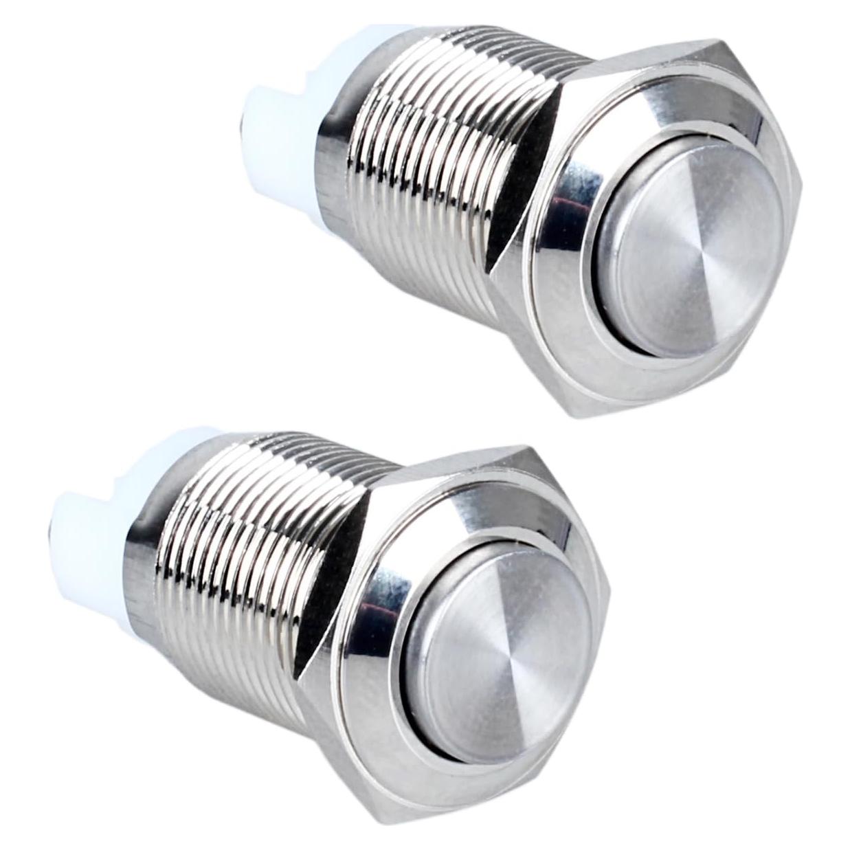 Paquete de 2 Interruptores Metálicos Impermeables DMWD 16mm