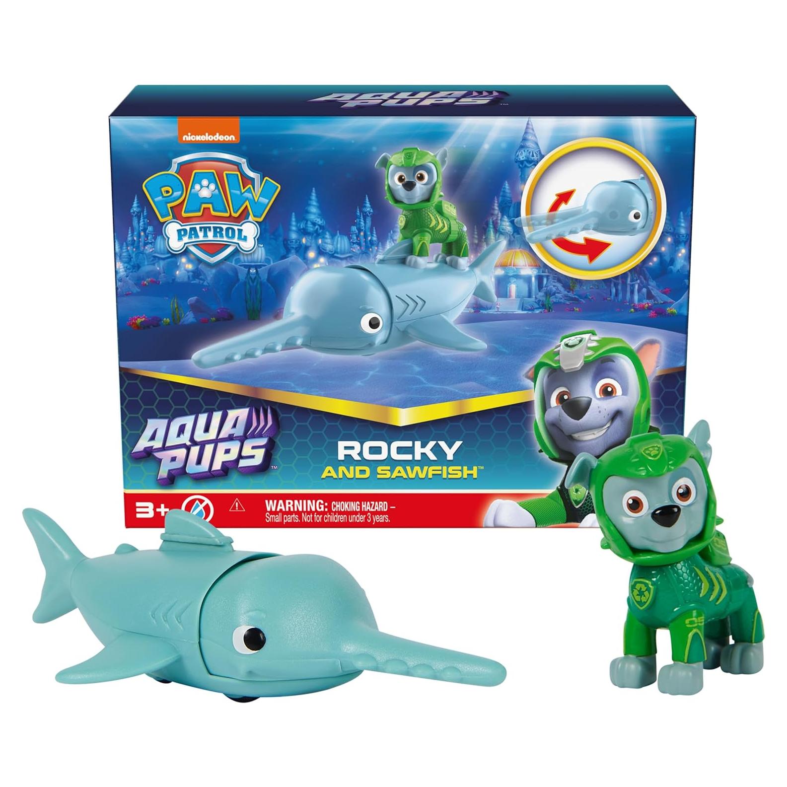 Paw Patrol Aqua Pups Rocky y Sawfish Set de Figuras