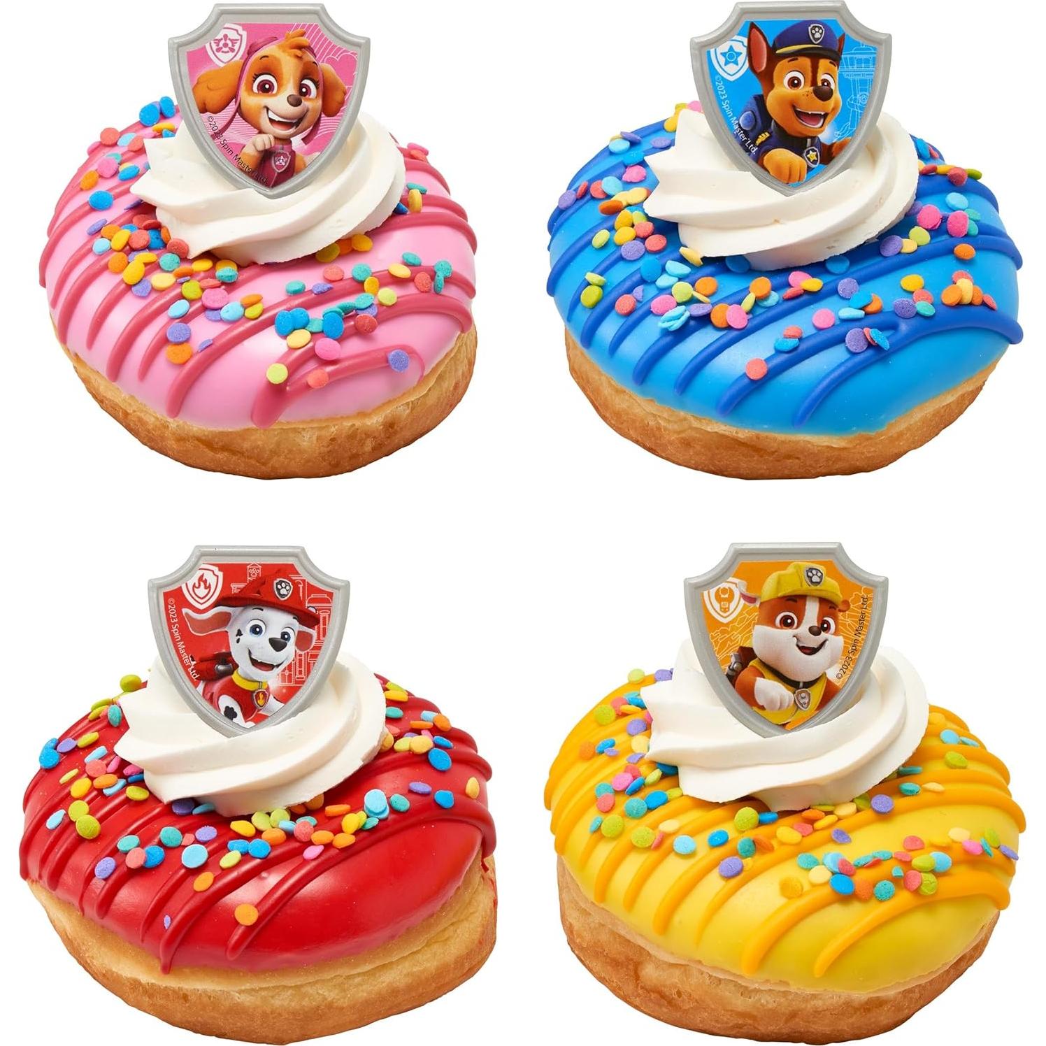 Anillos Decorativos Paw Patrol DecoPac - 24 para Cupcakes