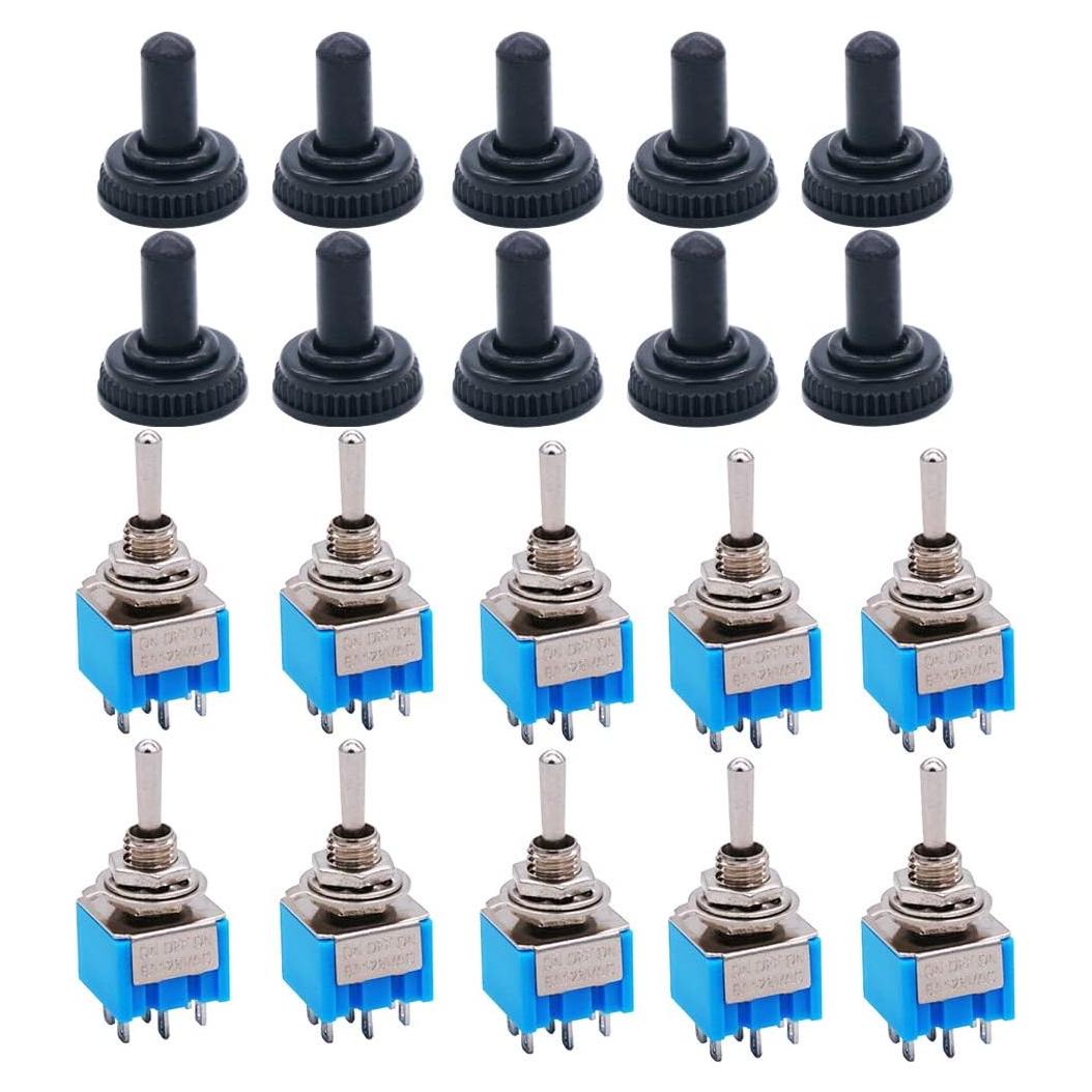 Interruptor Basculante 6 Pines DPDT TWTADE MTS-203 10 Pcs