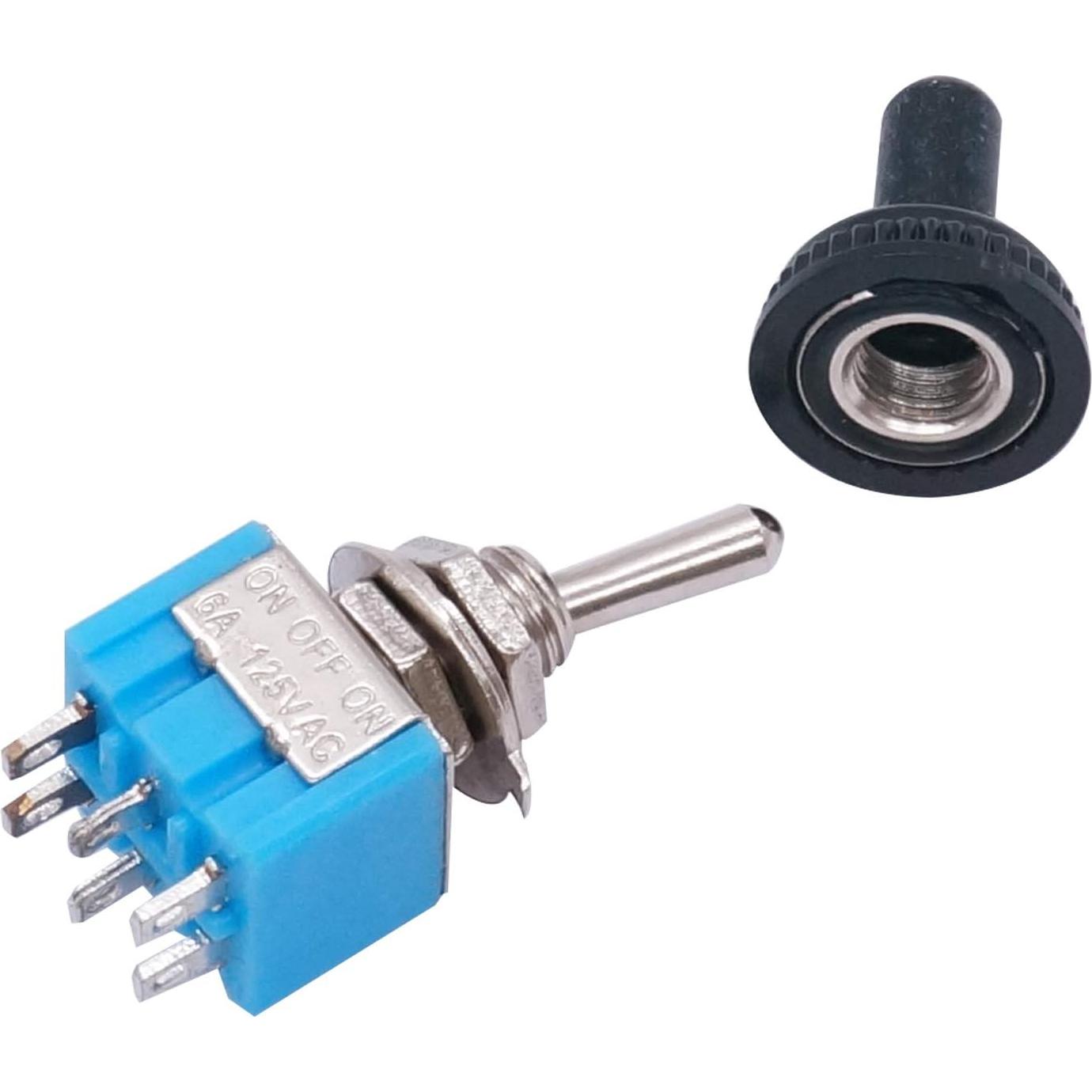 Interruptor Basculante 6 Pines DPDT TWTADE MTS-203 10 Pcs