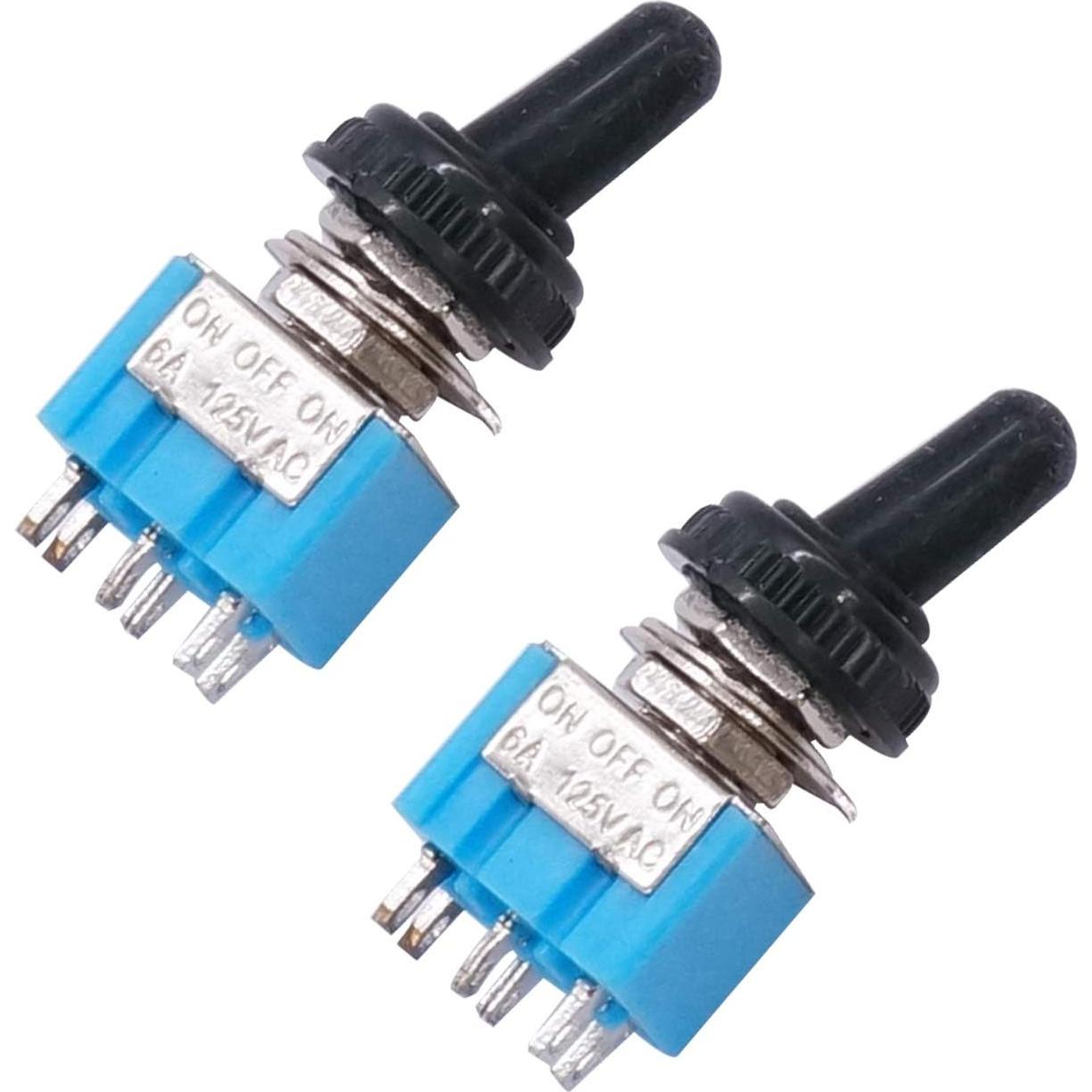 Interruptor Basculante 6 Pines DPDT TWTADE MTS-203 10 Pcs