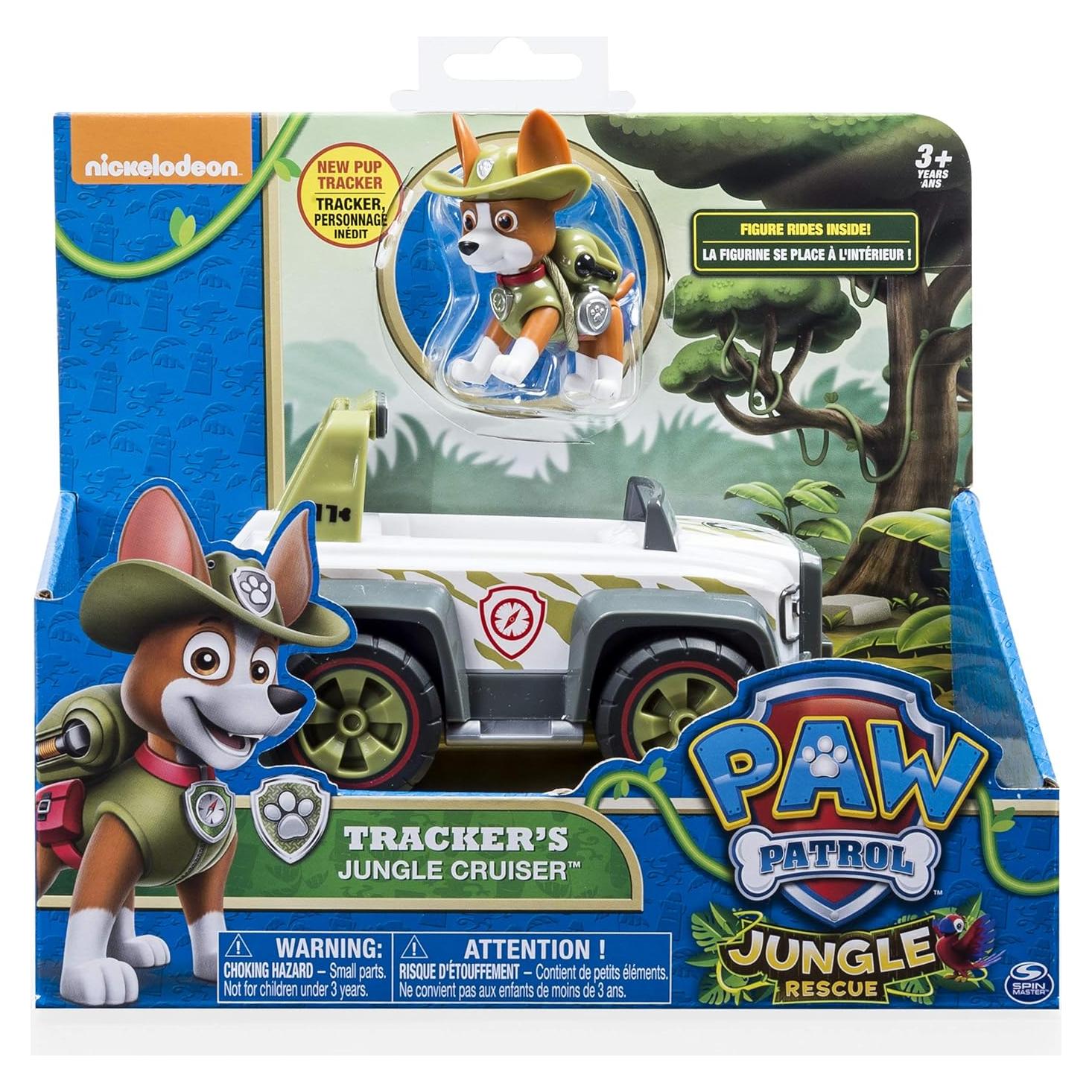 Paw Patrol Tracker Cruiser Selva Vehículo y Figura