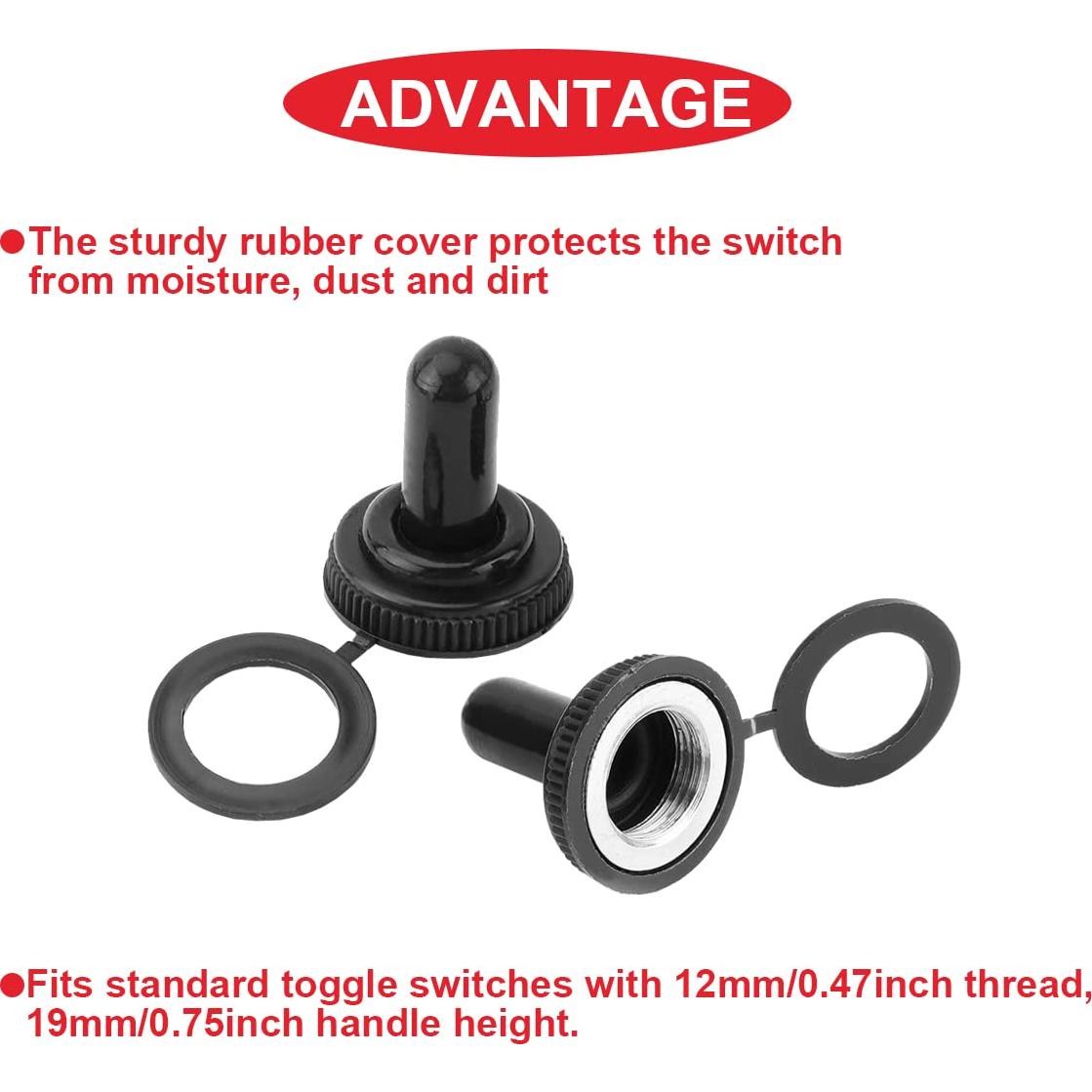 15 Cubiertas de Botas de Goma Impermeables 12mm MKBKLLJY