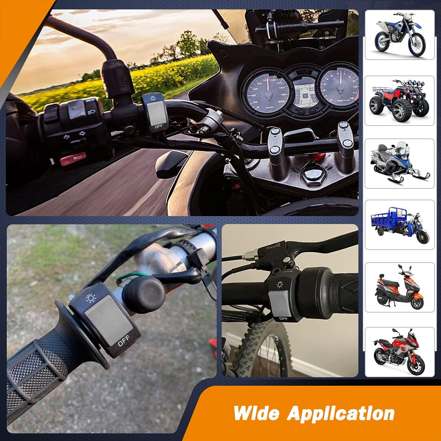 Interruptor de Manillar Mosley para Motocicleta 7/8" Gris