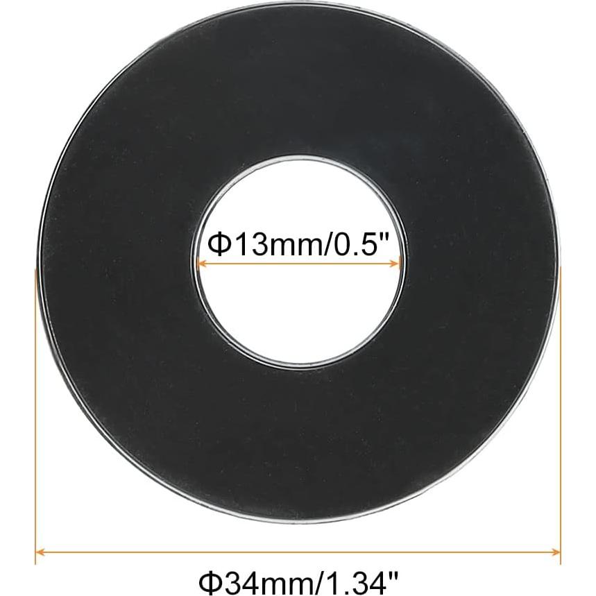 Placa de Arandela de Interruptor MECCANIXITY para Guitarra Eléctrica Negra 34mm