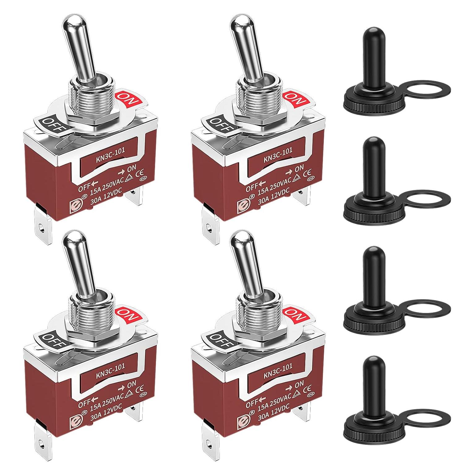 Interruptor de Palanca Impermeable 12V RVBOATPAT SPST 30A