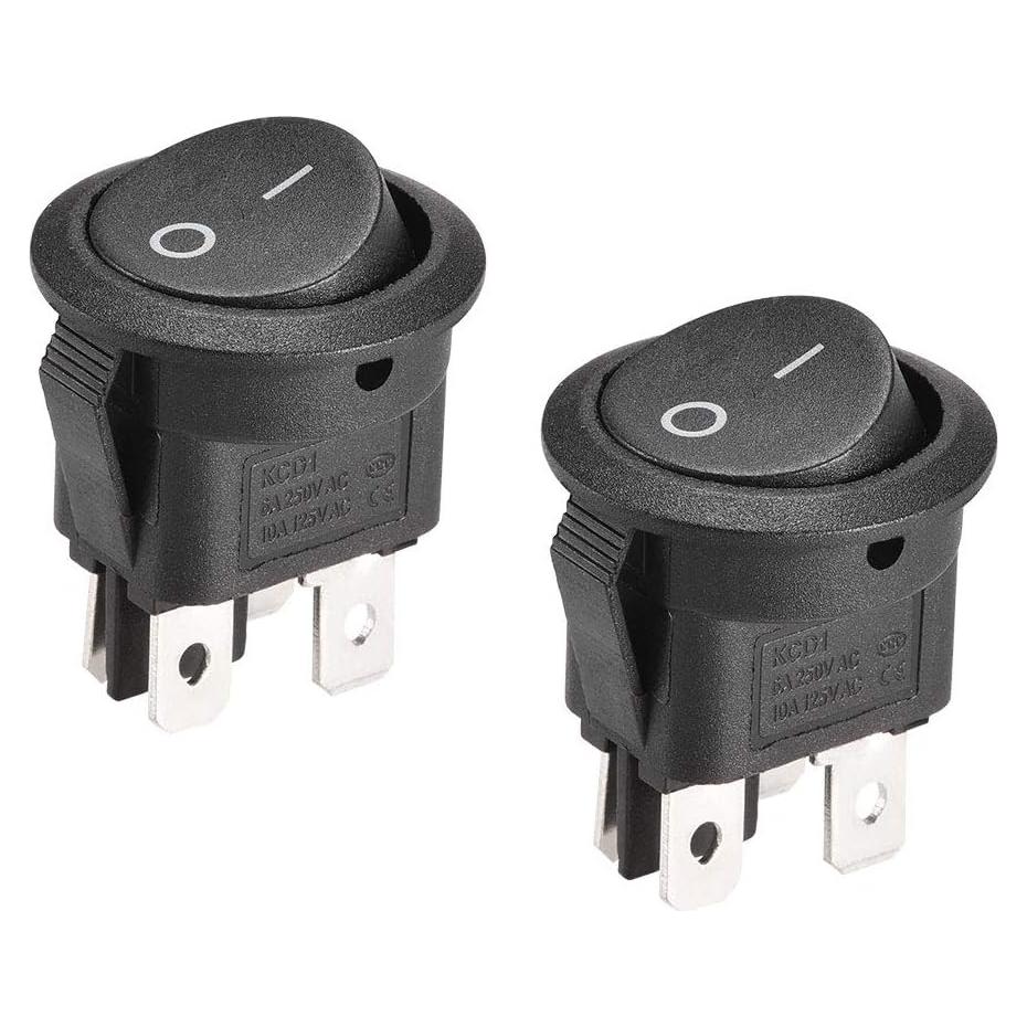 Interruptor de Palanca DPST uxcell 4 Pines ON/OFF 250V 6A - 2 Pcs