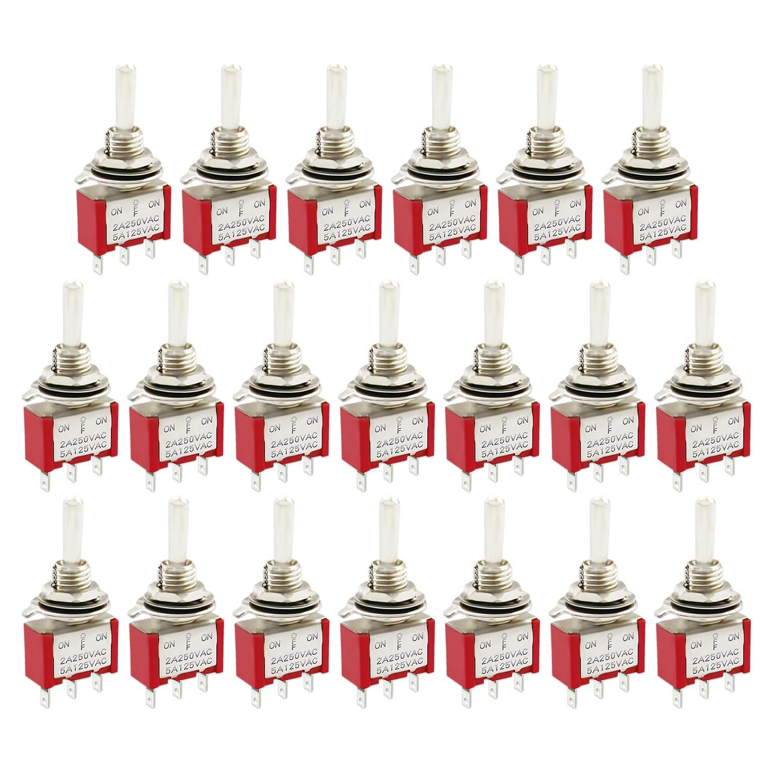 Interruptor de Palanca SPDT DaFuRui 20 Unidades 6A 125VAC