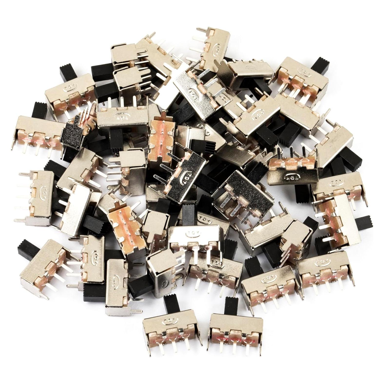 100 Interruptores de Palanca 1P2T SPDT yddmyo 5mm Verticales