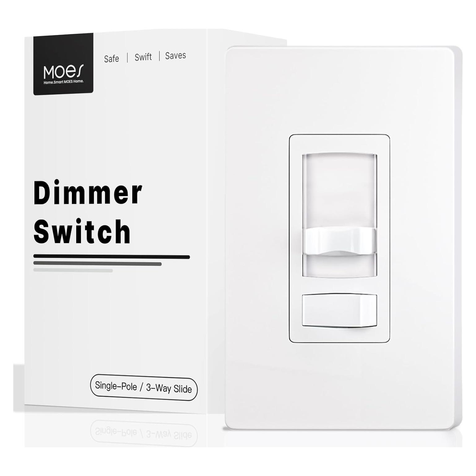 Interruptor Regulable MOES 600W LED/CFL/Incandescente Blanco