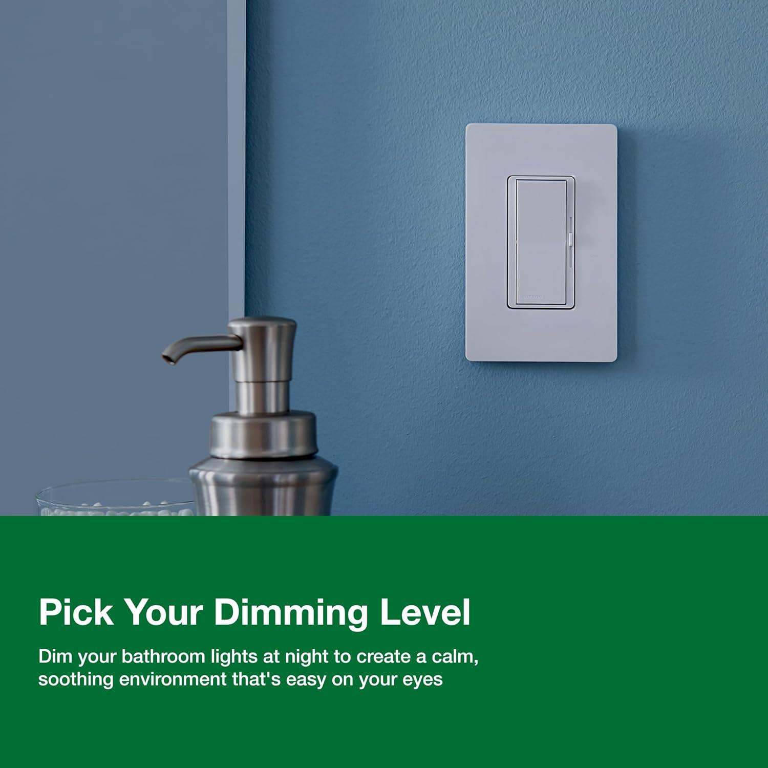 Interruptor Regulador Lutron Diva LED+ 150W Negro Dimmable