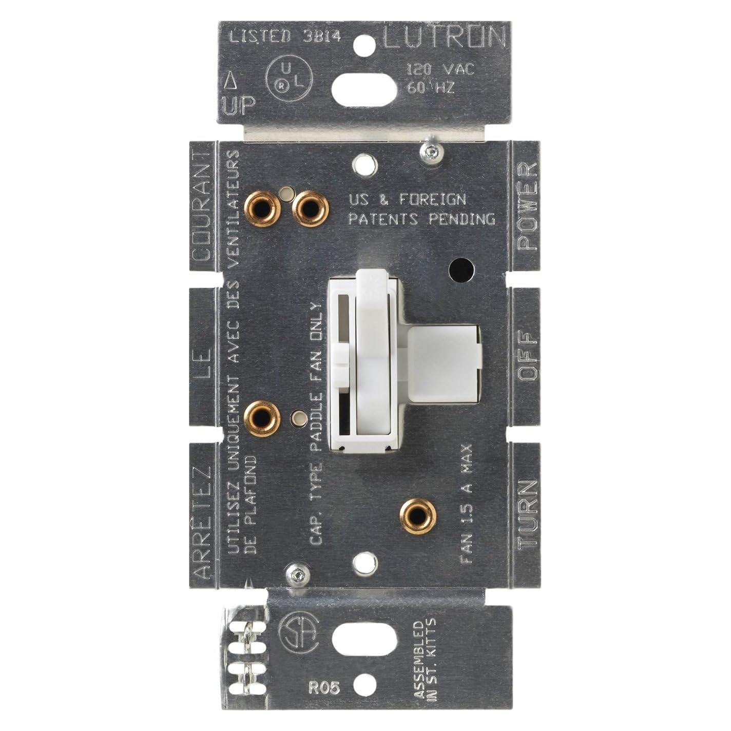 Control de Ventilador Lutron AYFSQ-F-WH Blanco 3 Velocidades