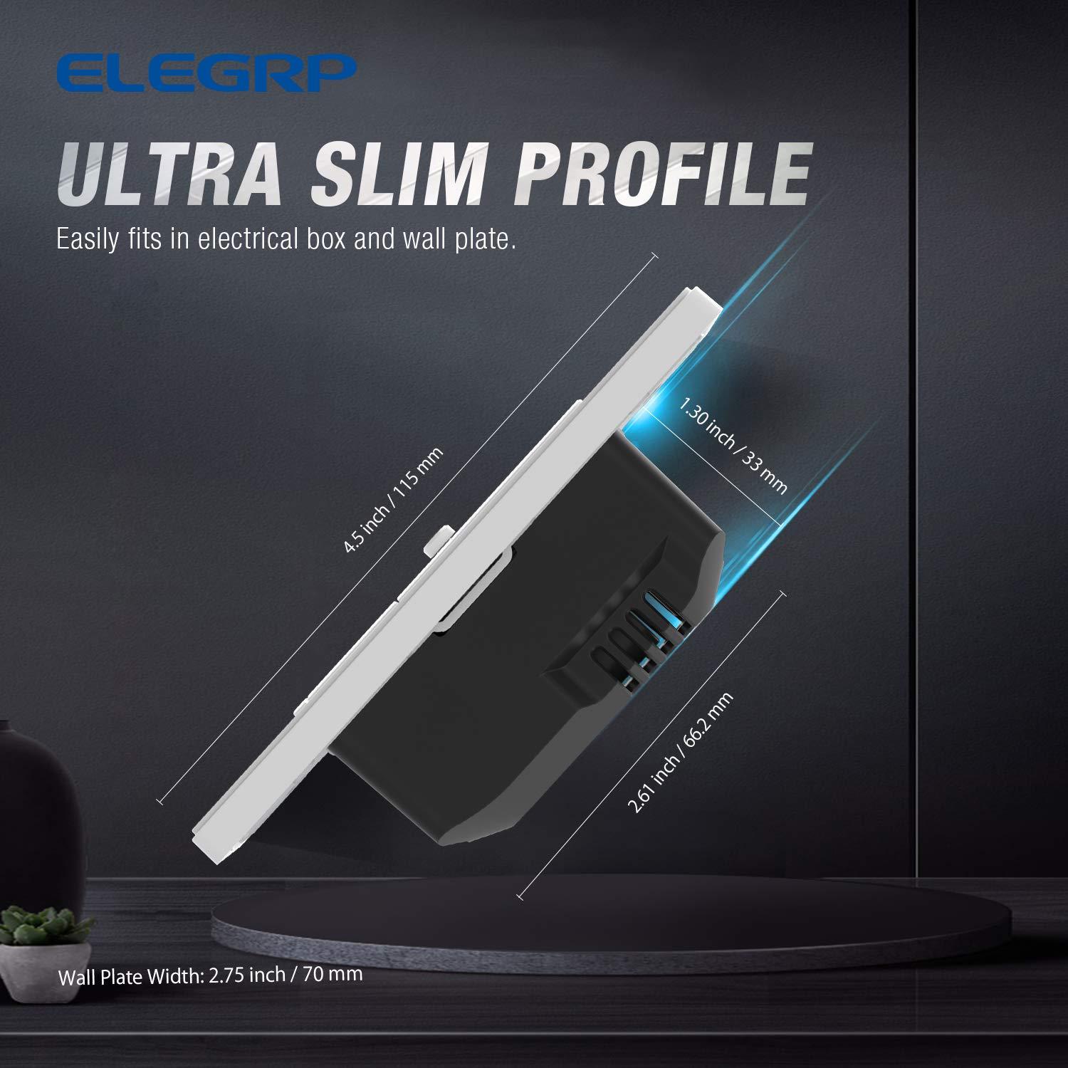 Interruptor Regulador ELEGRP Blanco Mate 150W LED/CFL/Incandescente