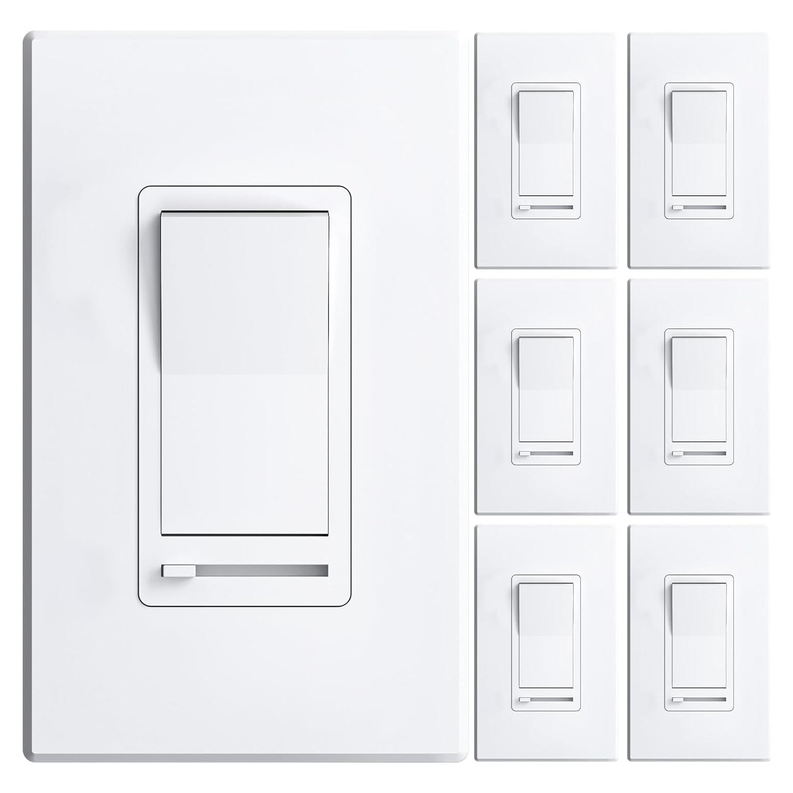 Interruptores Regulables Amico 6 Pack Blanco 150W LED/CFL