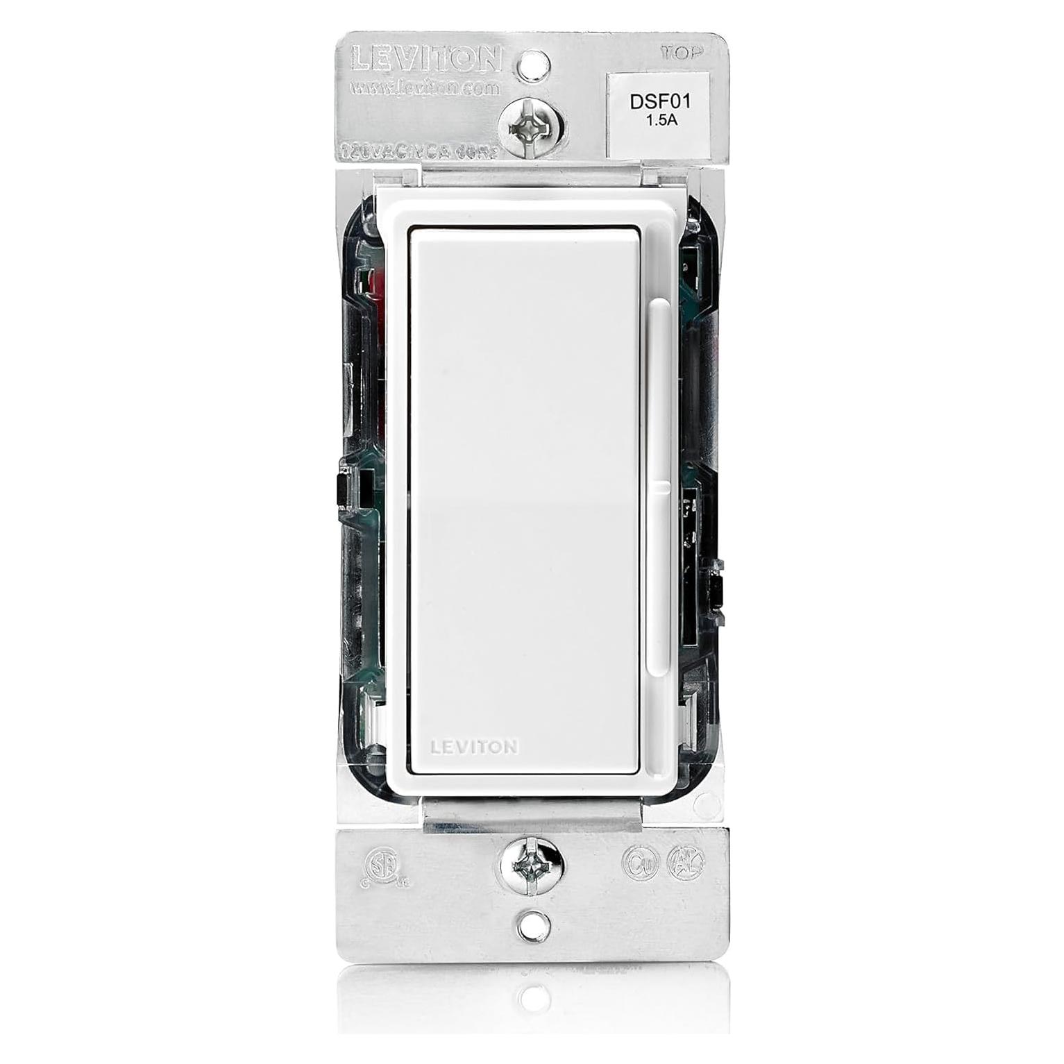 Interruptor de Ventilador de Techo Leviton DSF01-10Z Blanco 3 Velocidades