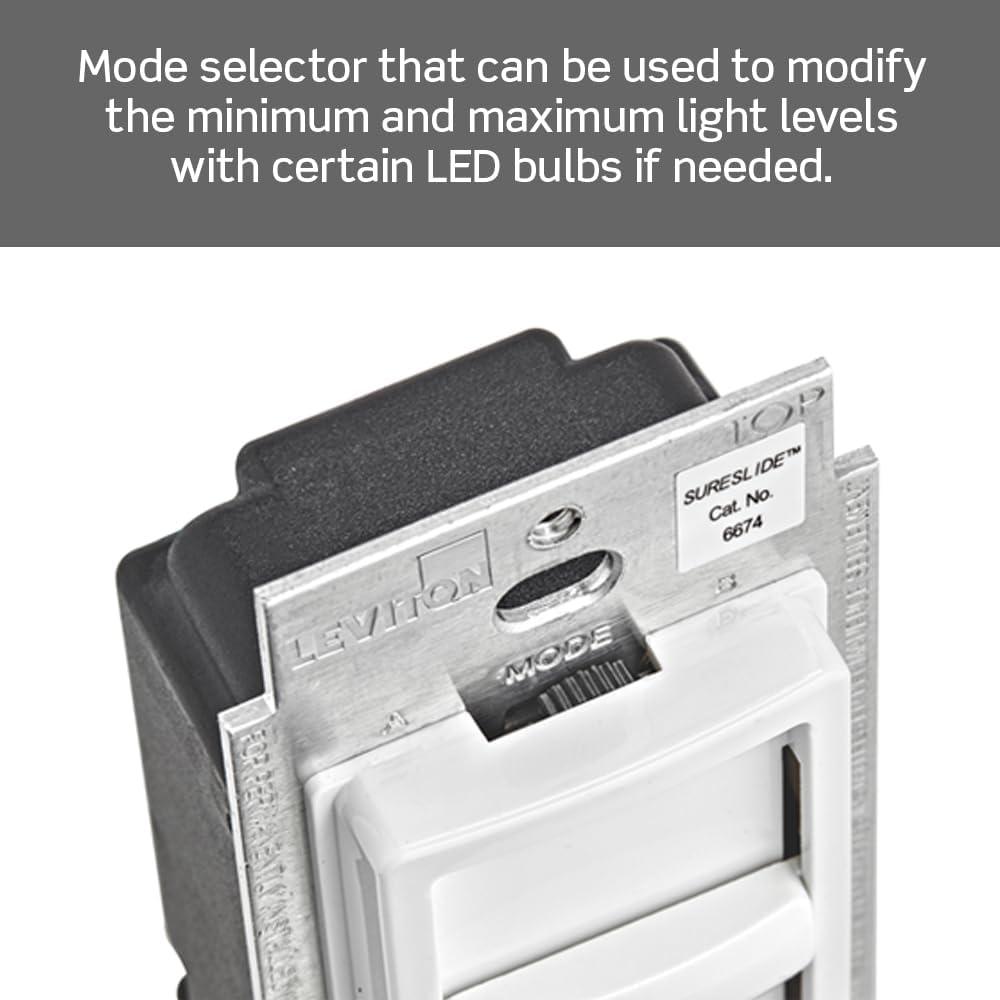 Interruptor Regulador Leviton SureSlide 6674-P0I Marfil 600W