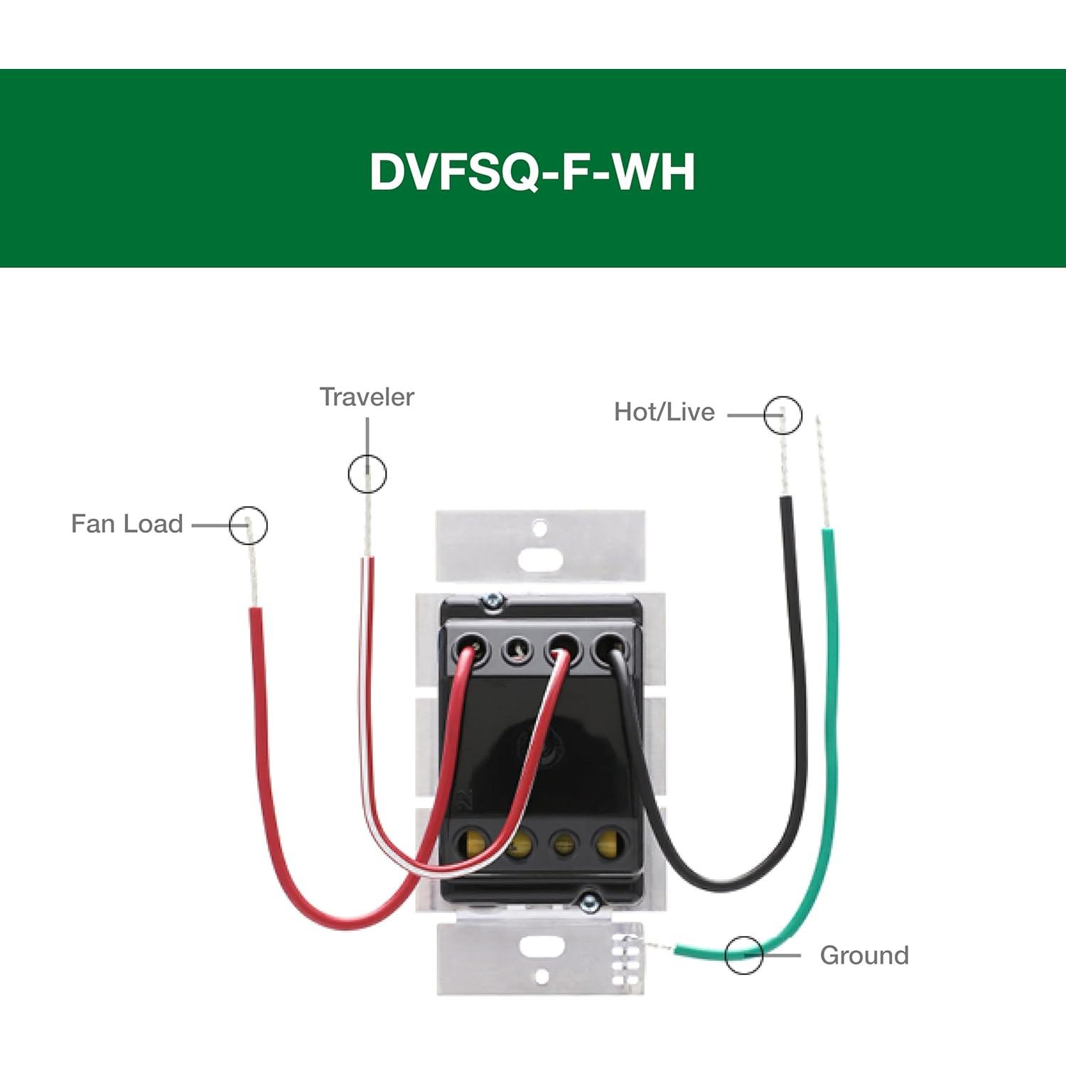 Interruptor de Ventilador Lutron Diva 3 Velocidades Blanco