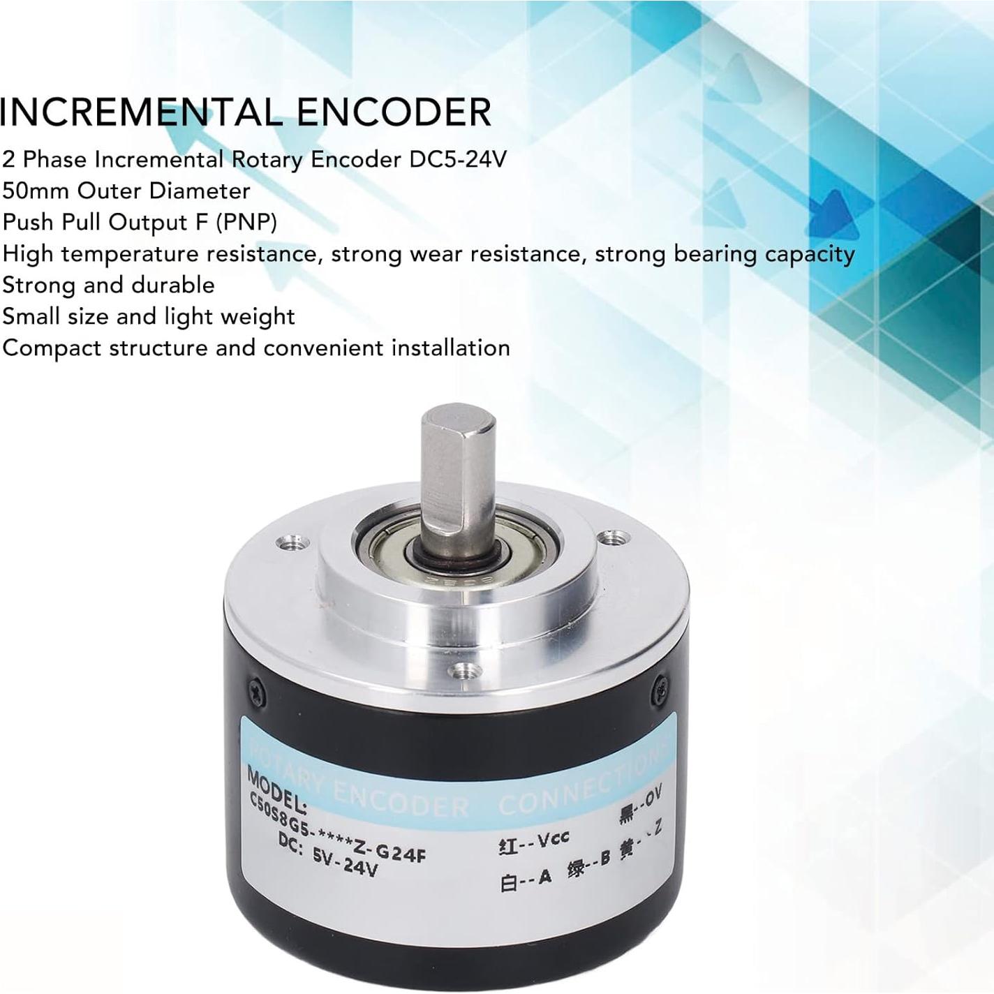 Encoder Rotativo Incremental Acogedor 50mm PNP 2000P/R DC5-24V