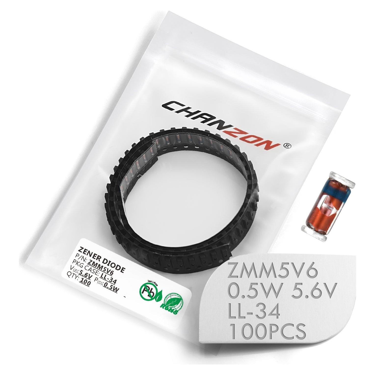 Diodo Zener SMD Chanzon ZMM5V6 0.5W 5.6V Paquete 100 Pzas